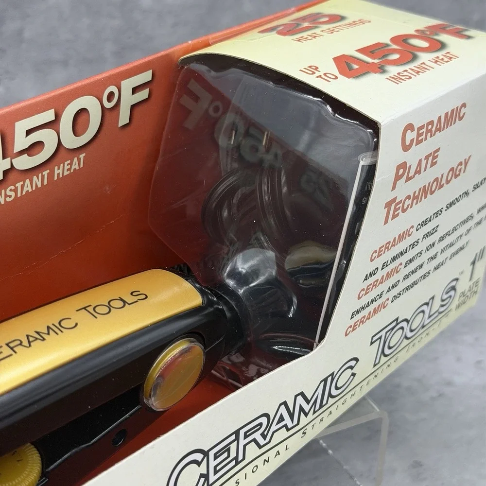 BaBylissPRO Ceramic Tools Straightening Iron, 1 Inch - Brand New - Dented Box